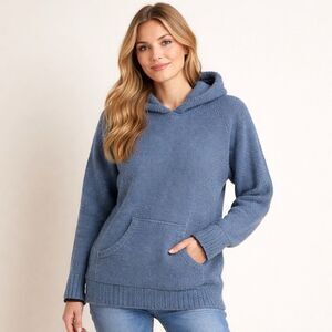Aran Sweater Market Ireland 100% Wool Hooded Pullover Sweater L